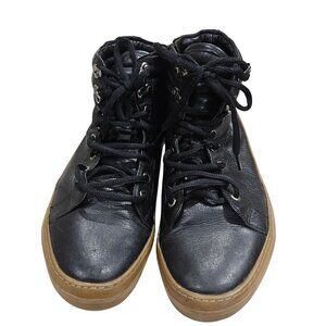 Kenneth Cole Black Leather High-Top Sneakers Size 8